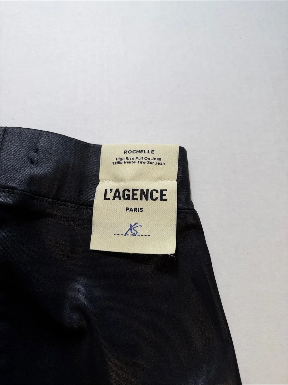 L’AGENCE Rochelle Coated High Waist Pull-On Skinny Jeans